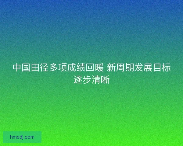 中国田径多项成绩回暖 新周期发展目标逐步清晰